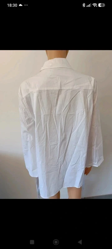 Witte Mind Matter blouse voor dames M/L 100% katoen - Oversized pasvorm - TBE – photo 9